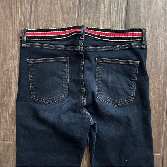 Veronica Beard Carolyn 10" Baby Boot Crop Fray Hem Jeans in Dark Slate Sz 30 - Picture 7 of 11